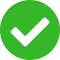Approval symbol in green circle